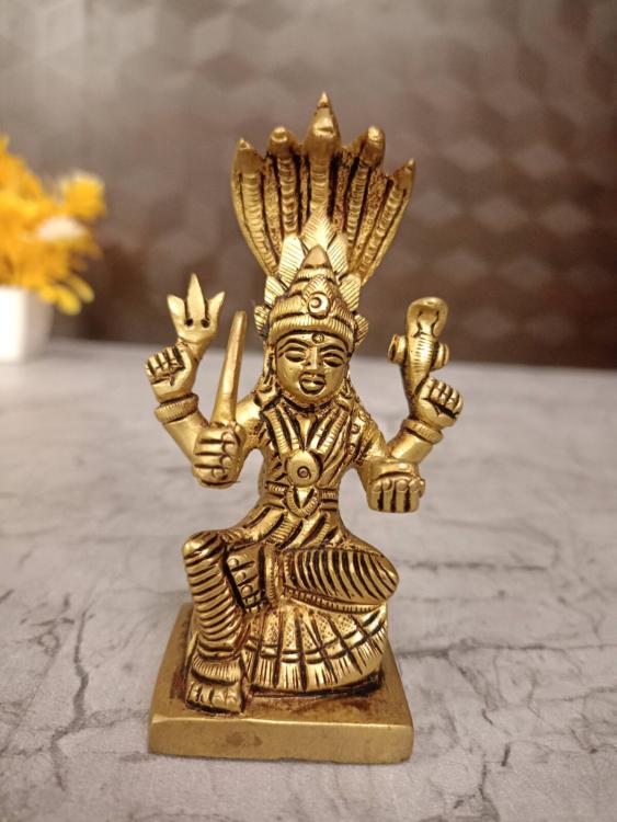 Buy Brass Karumari Amman Statue 4 Inch | Handcrafted Antique Finish Brass Idol