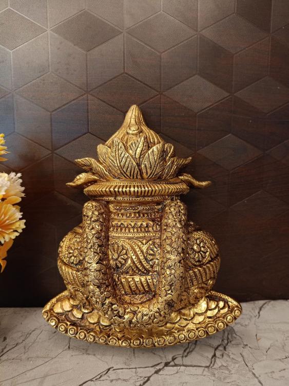 Buy Brass Kalasam Wall Mount 8 Inch | Handcrafted Brass Wall Hanging for Home & Pooja