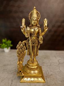 Brass Peacock Murugan Idol 14.5"