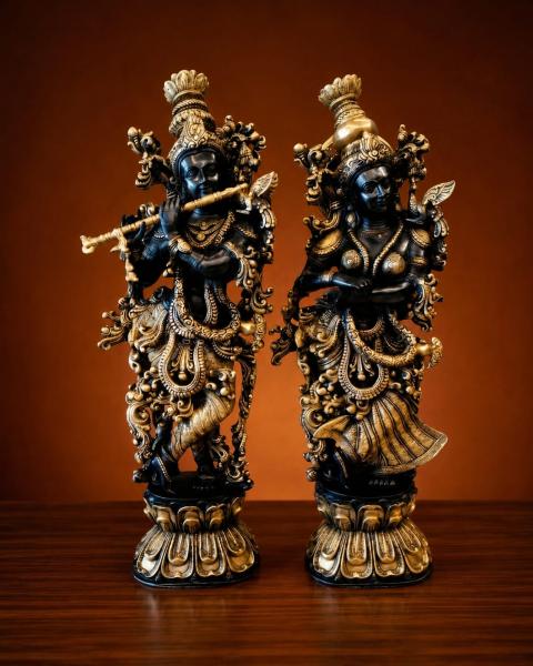 Brass Radha Krishna Idols