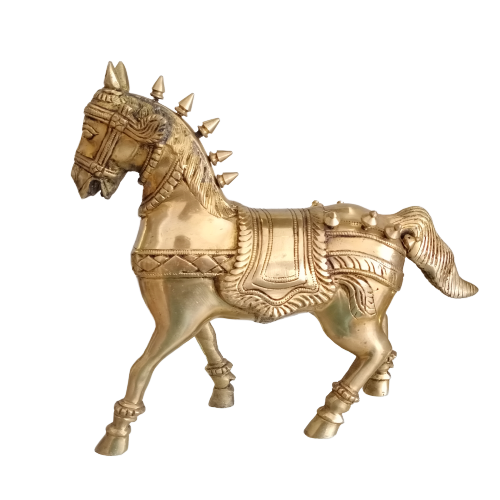 Buy Brass Horse Statue 11 Inch – Premium Handcrafted Brass Horse Figurine for Home & Office Decor