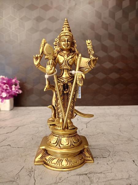 Brass Thiruchendur Murugan Idol 9 Inches