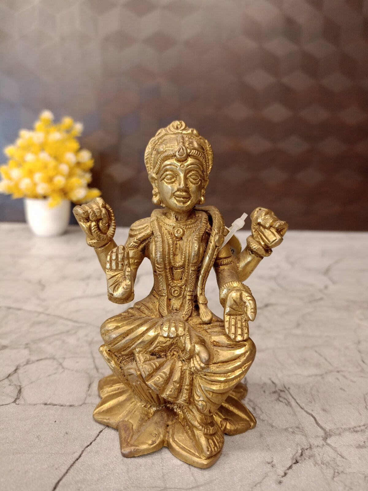 Brass Small Balambika Idol 5 Inch – Handcrafted Brass Goddess Statue for Home Temple & Pooja
