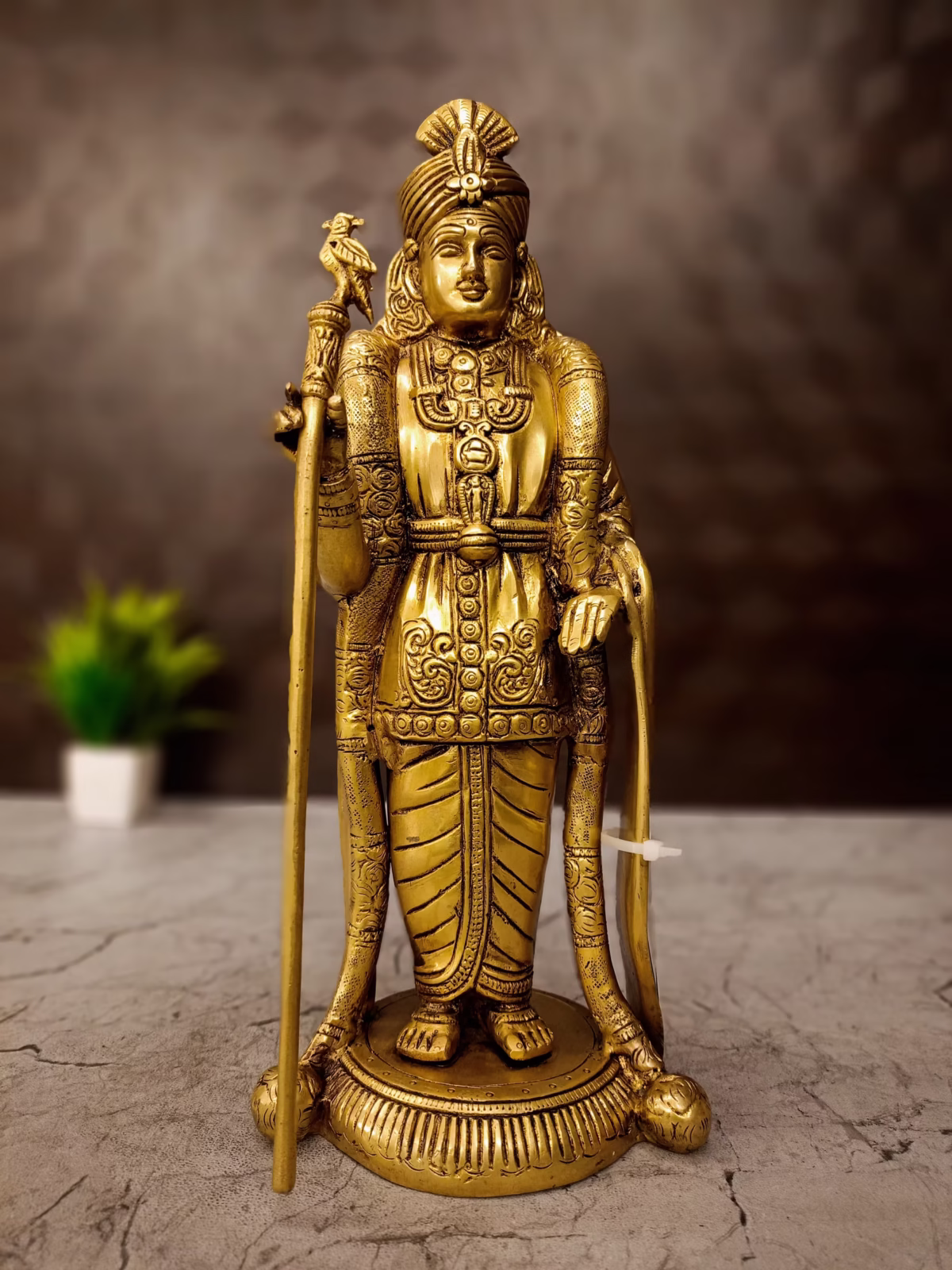 Premium Brass Malaysia Murugan Idol 11.5 Inches