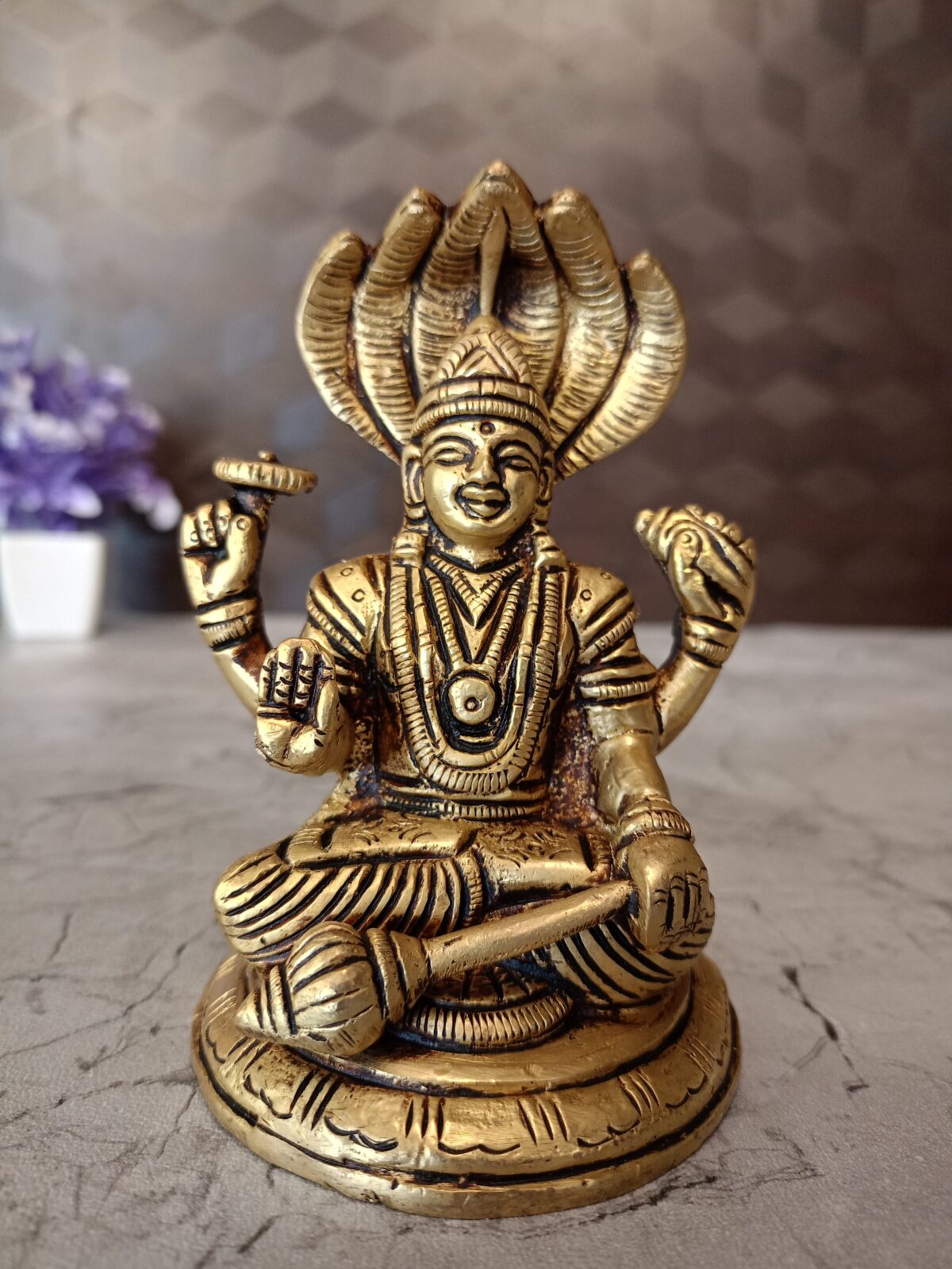Brass Maha Vishnu Standing Statue 12.5 Inch | Pure Brass Idol