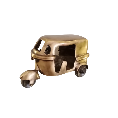 Premium Brass Auto Rickshaw Showpiece 4.1 Inch – Handcrafted Home Décor